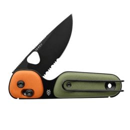 James Brand Redstone OD Green + Orange + Black Pocket Knife