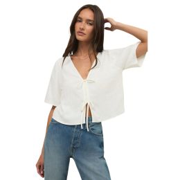 La Belle Linen Cropped Top