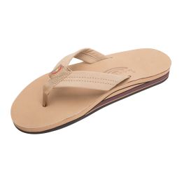Rainbow Double Layer Wide Strap Men's Sandals