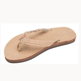 Rainbow Kids Flirty Braidy Premier Leather Braided 1/2" Strap Sandals