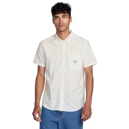 Rvca Men's Exotica Seersucker Short Sleeve Shirt