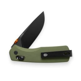 The James Brand Carter Medium OD Green + Orange + Black Knife