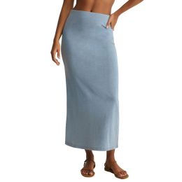 Z Supply Gail Jersey Denim Midi Skirt
