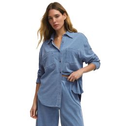 Z Supply Reese Jersey Denim Button Up