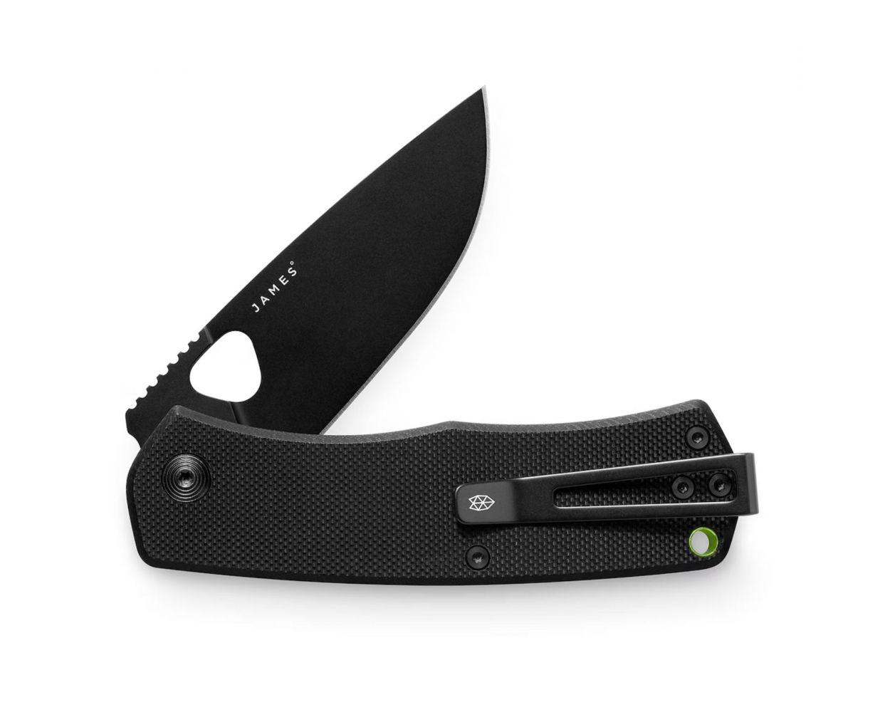 The James Brand The Wells Pocket Knife - Black / Black / Straight Edge, Pocket Knives
