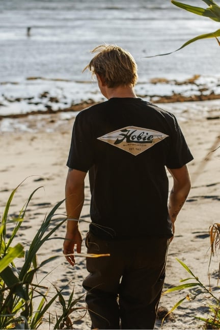 Image of a Man and Child Wearing Hobe Shirts